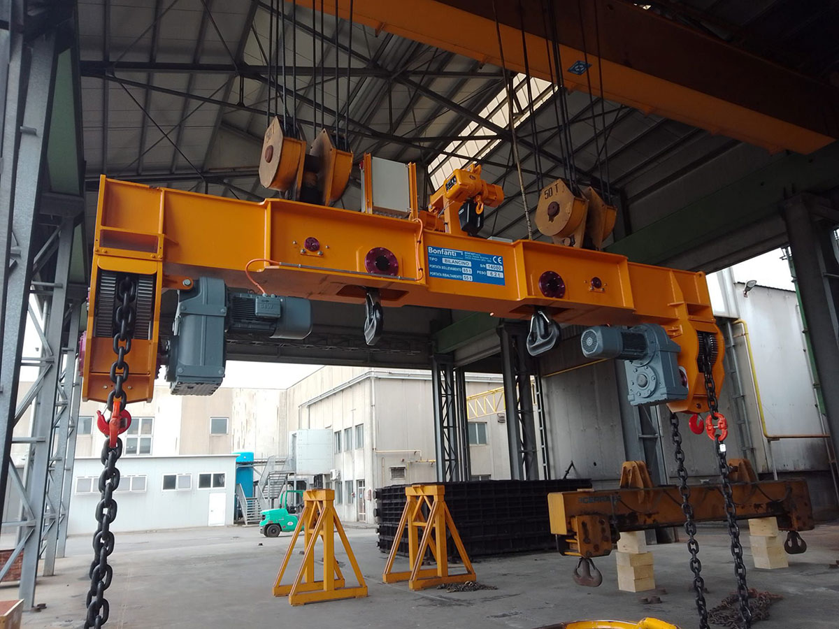 85-ton motorized lifting beam for foundry operations